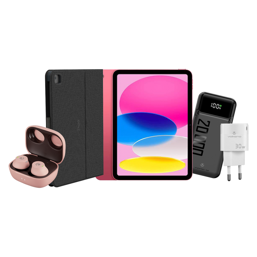 10.9-INCH IPAD WI-FI 64GB – PINK(Buds+Powerbank+Adapter+Keyboard)